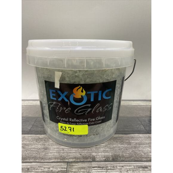 25 Lbs Exotic 1/4" Crystal Reflective Fire Glass-Gas Fireplace/Gas Fire Pit New - Picture 1 of 7